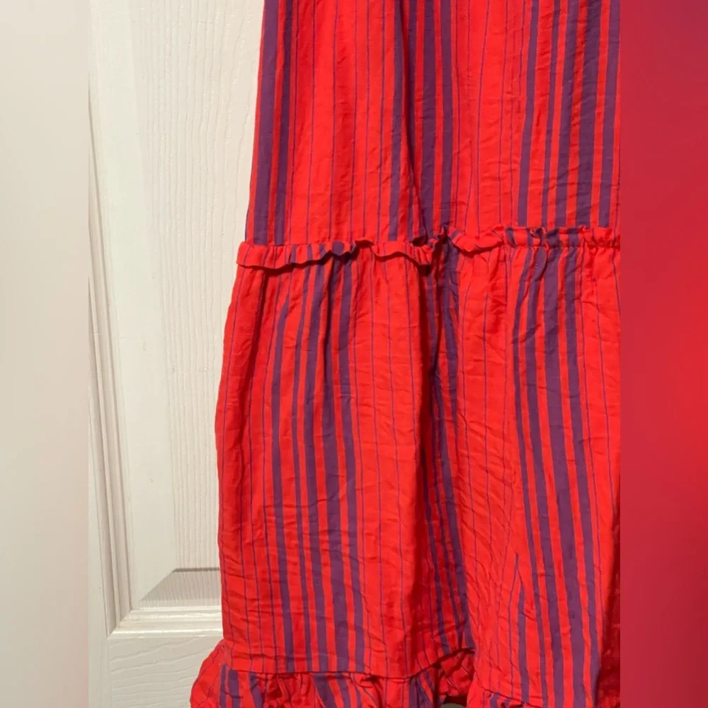 Universal Thread Woman's Dress Mini Sleeveless Red Stripe Pintuck Size XL - Picture 4 of 8